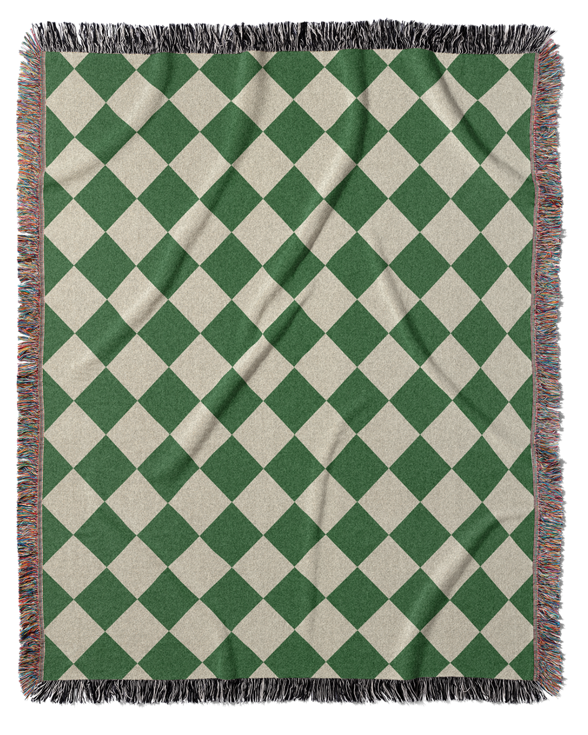 Checkered Throw Blanket – Green