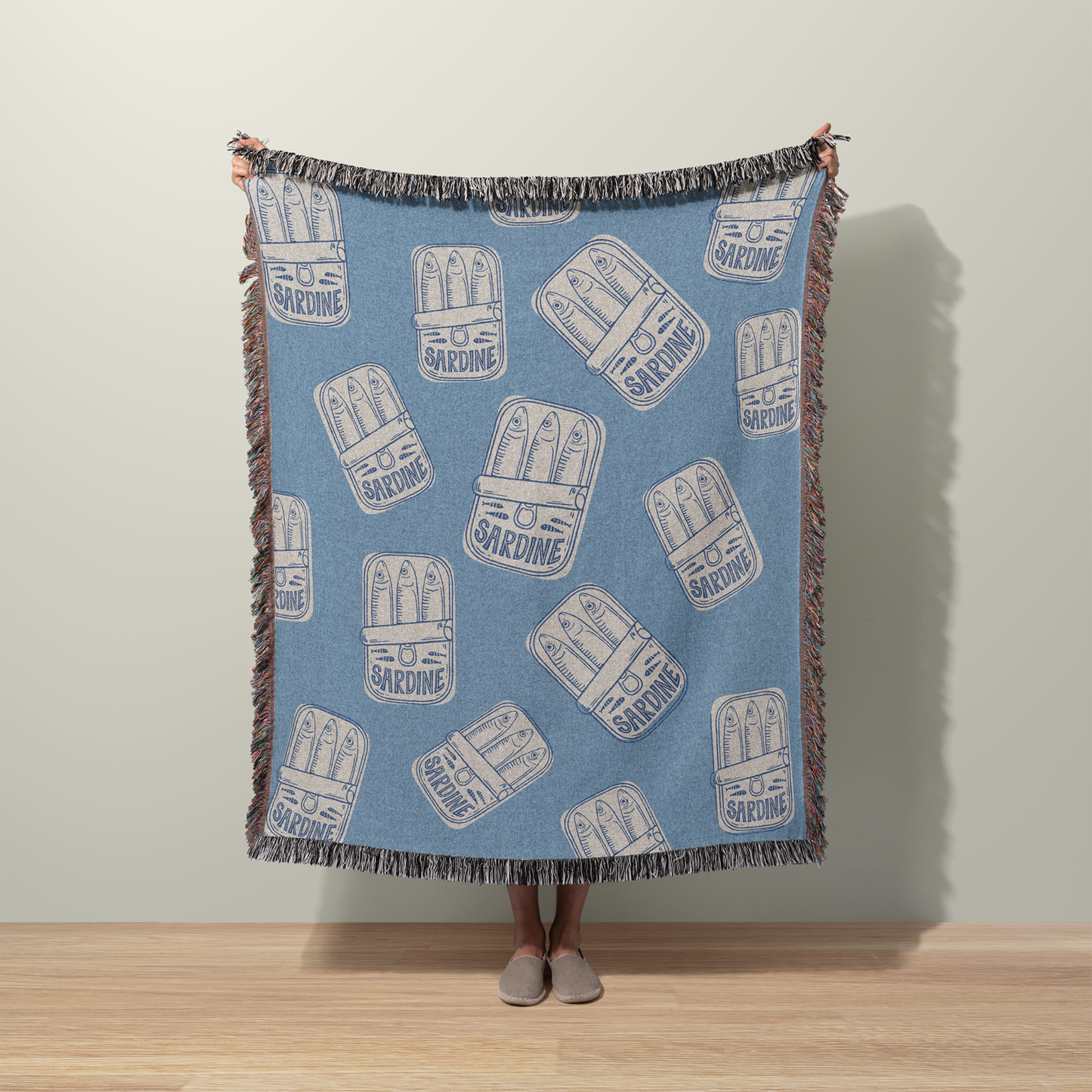 Sardine Tins Throw Blanket