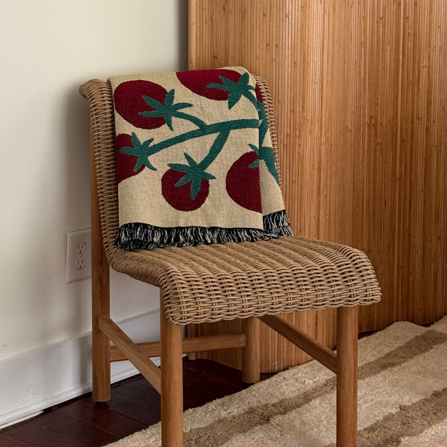 Tomato Vine Throw Blanket