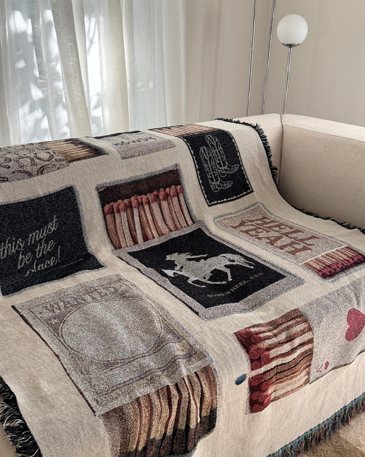 Western Matchbooks Throw Blanket