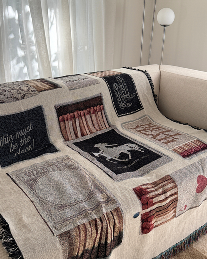 Western Matchbooks Throw Blanket