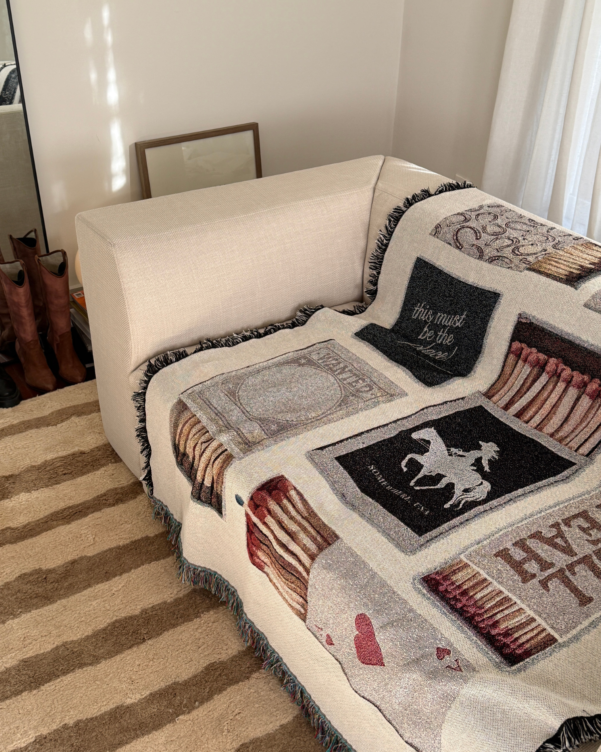 Western Matchbooks Throw Blanket