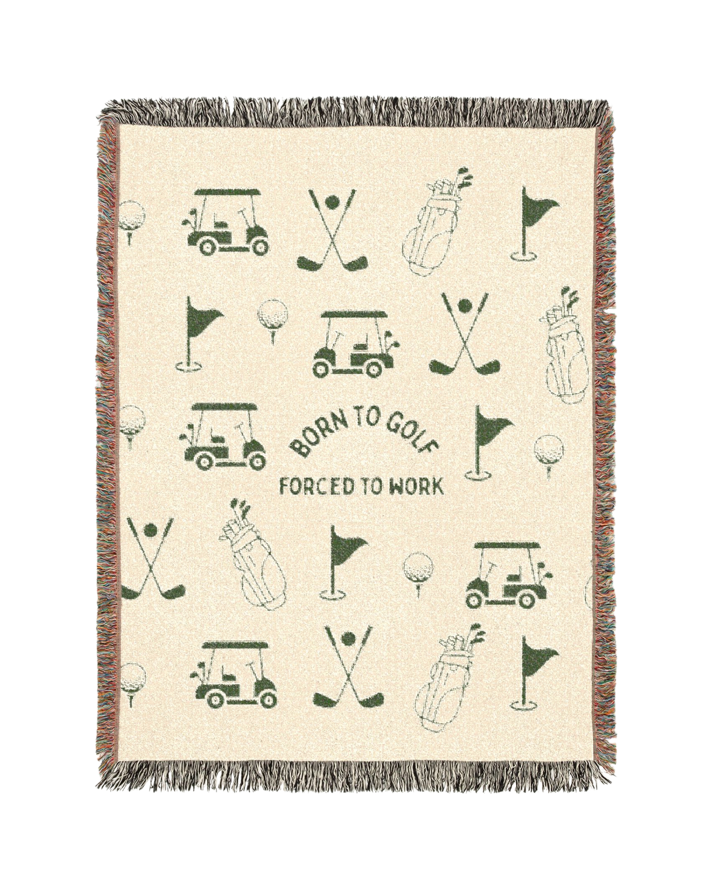 Born To Golf Throw Blanket