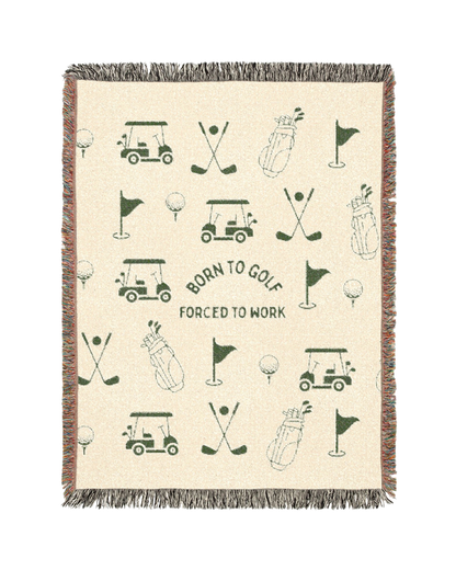 Born To Golf Throw Blanket