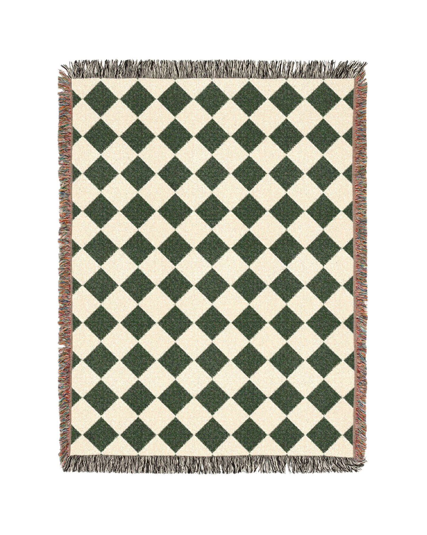 Checkered Throw Blanket – Green