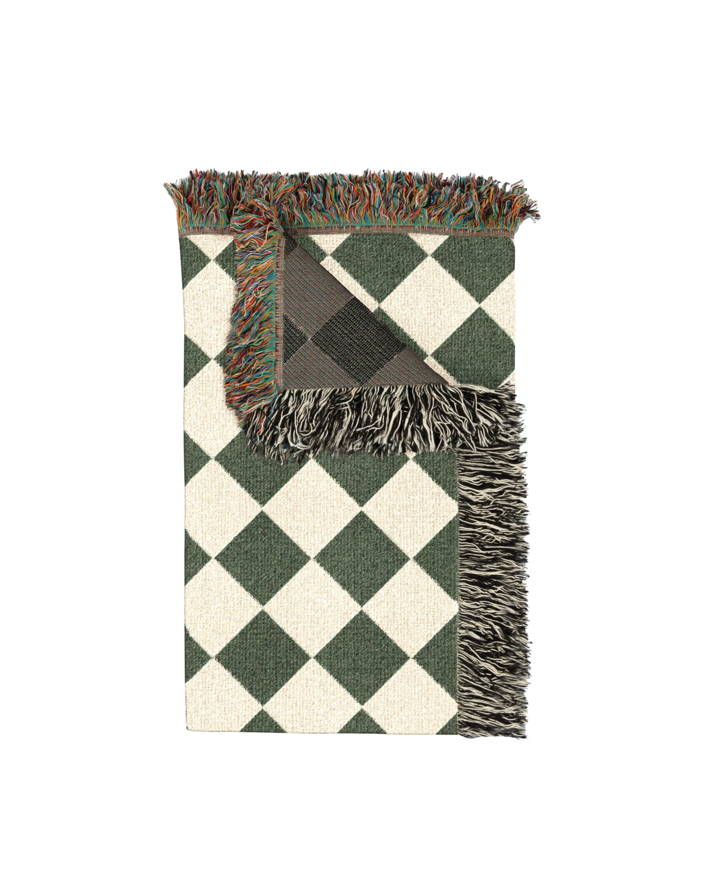 Checkered Throw Blanket – Green