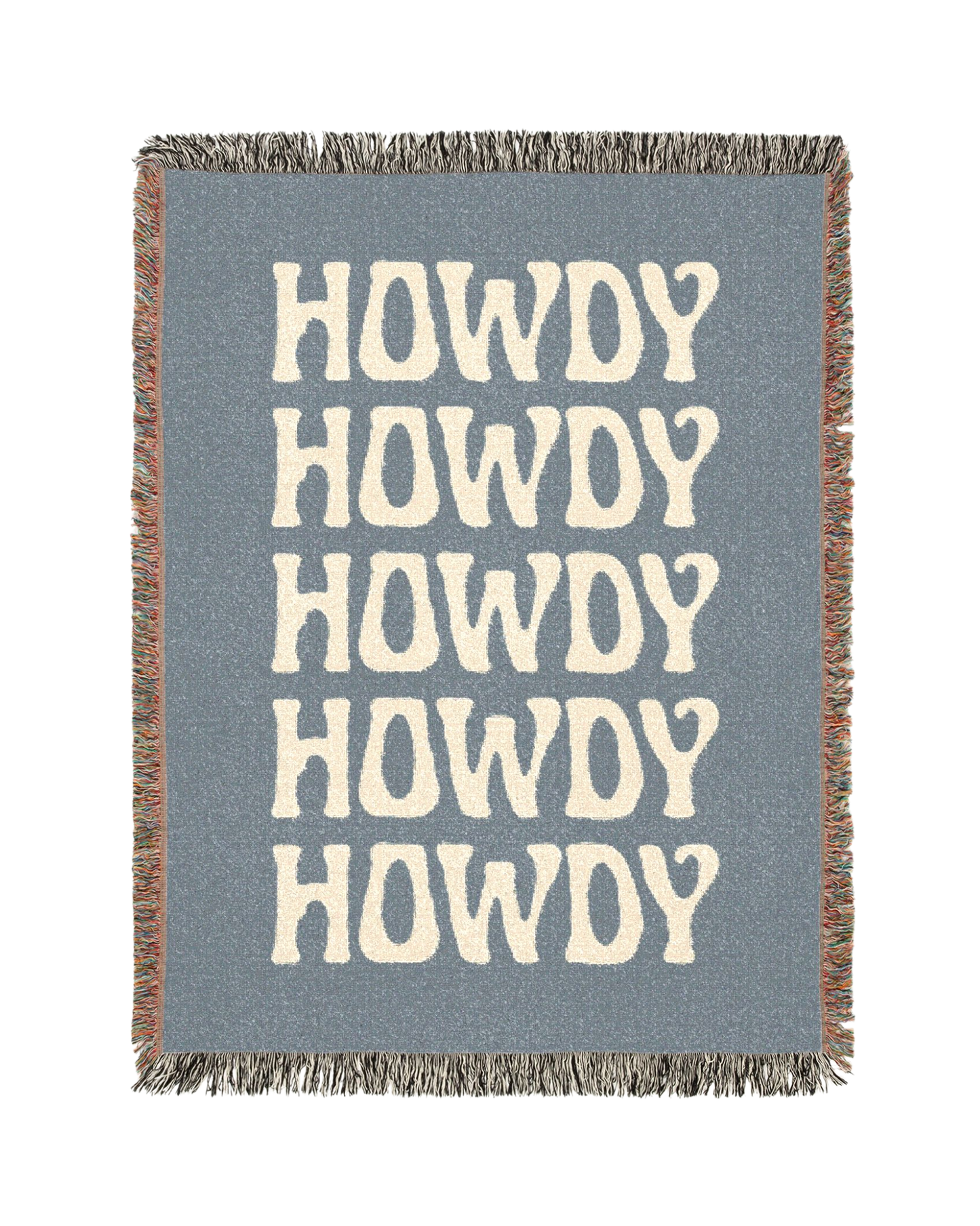 Howdy Throw Blanket – Blue