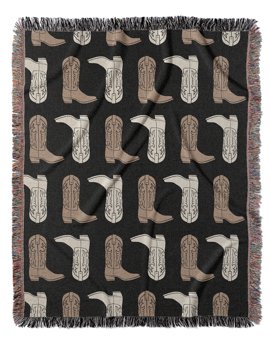 Cowboy Boots Throw Blanket