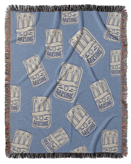 Sardine Tins Throw Blanket