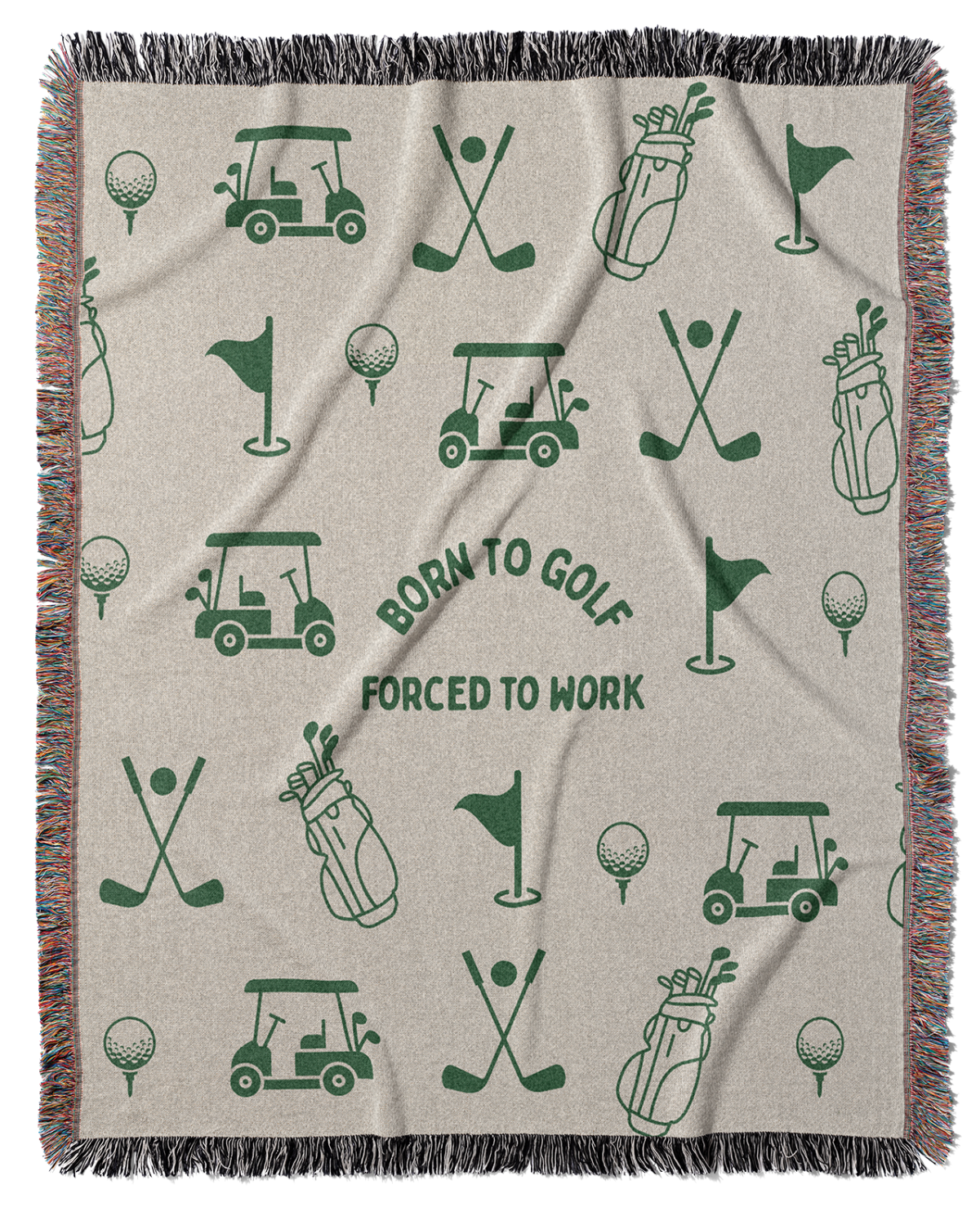 Born To Golf Throw Blanket