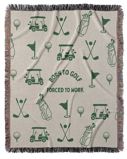 Born To Golf Throw Blanket