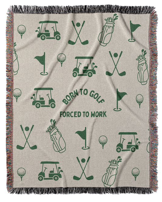 Born To Golf Throw Blanket