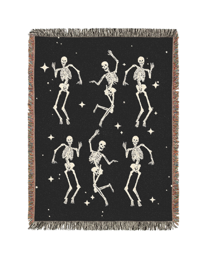 Halloween Skeleton Throw Blanket