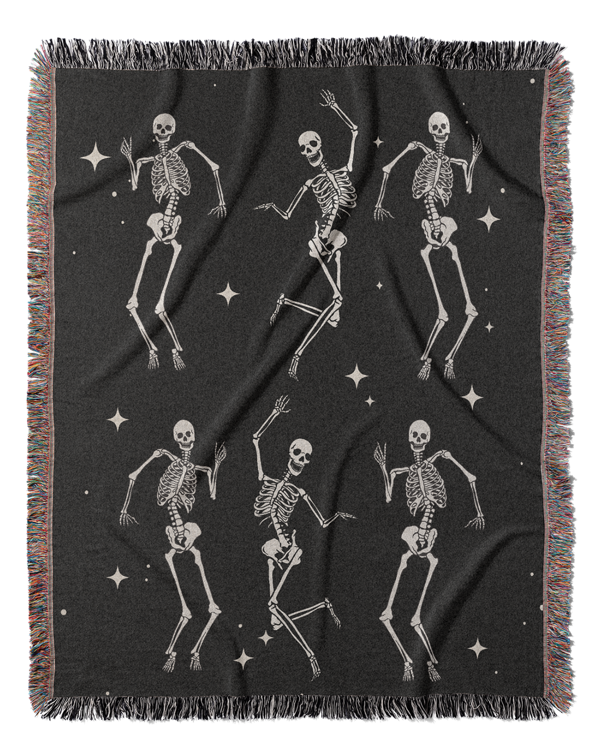 Dancing Skeleton Throw Blanket