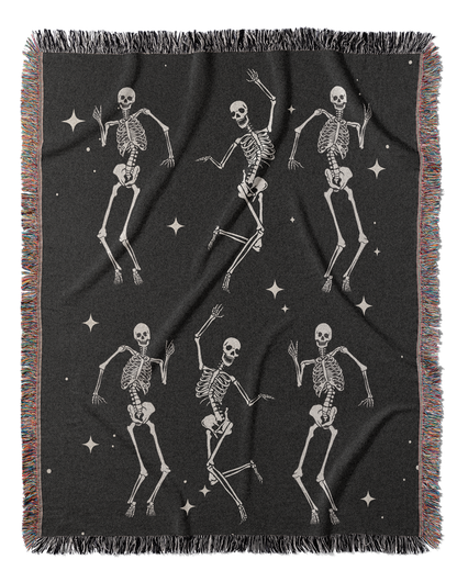 Dancing Skeleton Throw Blanket