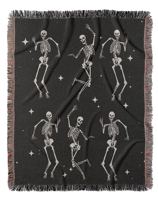 Dancing Skeleton Throw Blanket