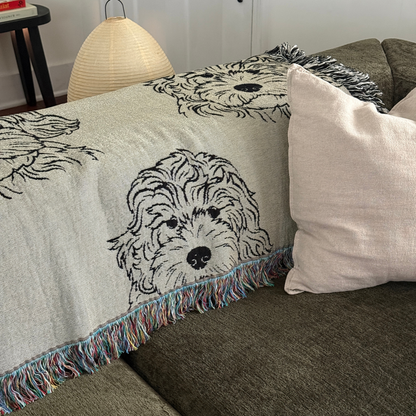 Doodle Dog Throw Blanket