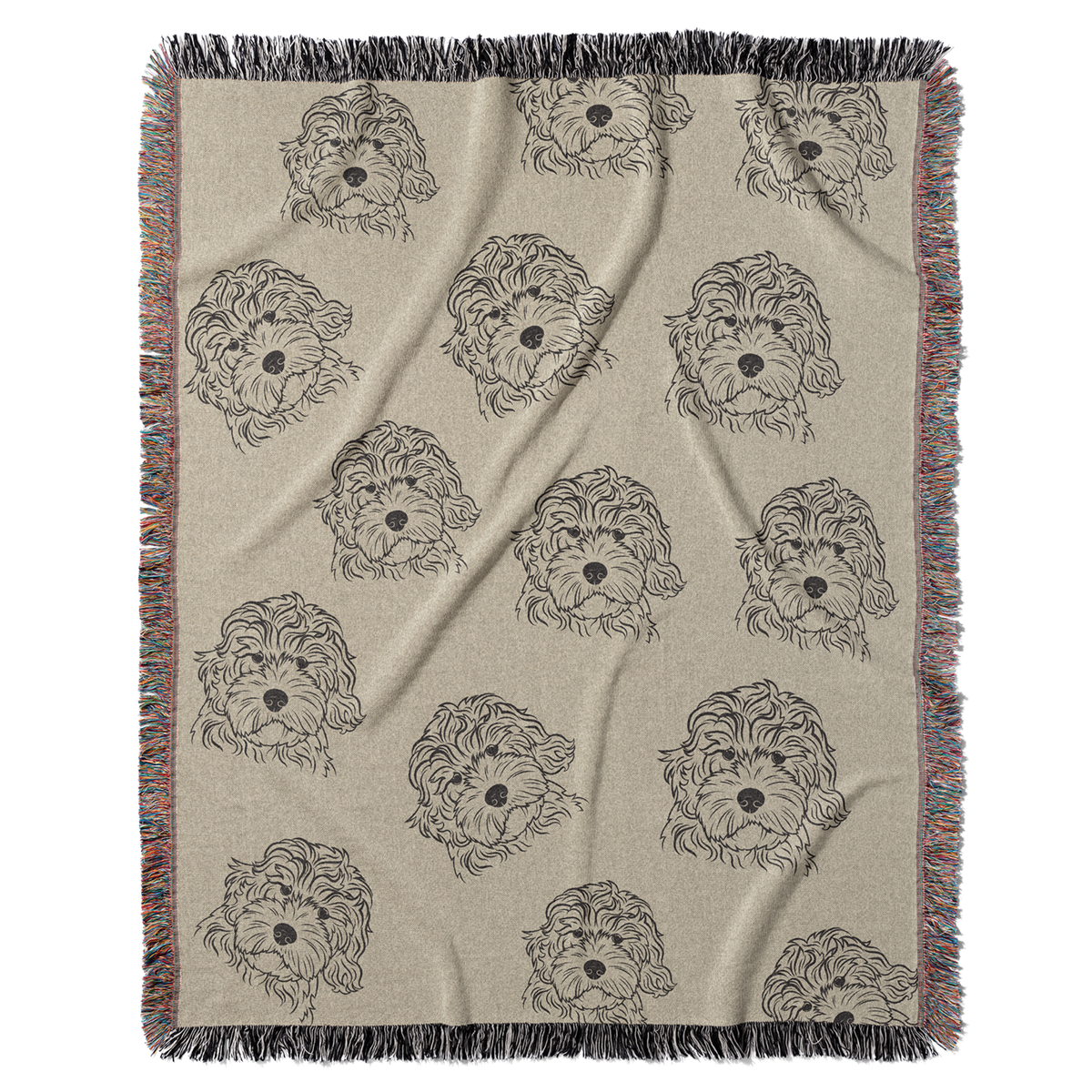 Doodle Dog Throw Blanket