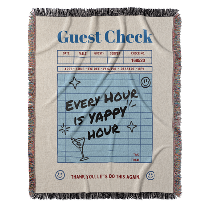Guest Check Yappy Hour Throw Blanket