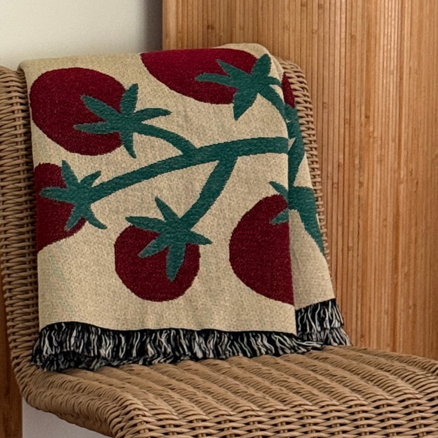 Tomato Vine Throw Blanket
