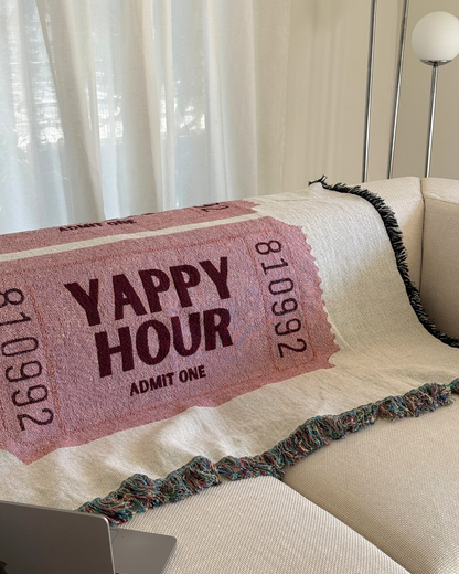 Yappy Hour Throw Blanket